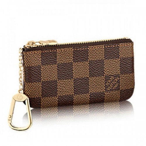 N62658 Key Pouch Damier Ebene Canvas