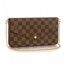 Load image into Gallery viewer, N63032 Pochette Felicie Chain Wallet Damier Ebene Canvas
