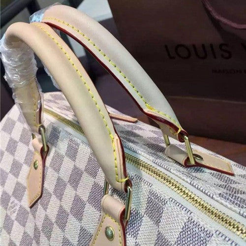 N41370 Speedy 30 Tote Bag Damier Azur Canvas