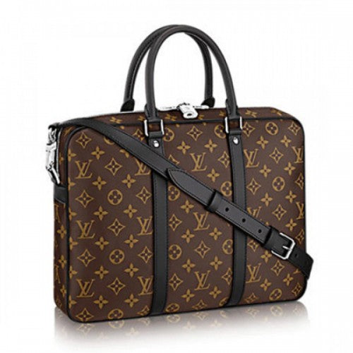 M52005 Porte-Documents Voyage PM Briefcase Monogram Macassar Canvas