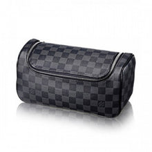 Load image into Gallery viewer, N47625 Toiletry Pouch Damier Graphite Canvas
