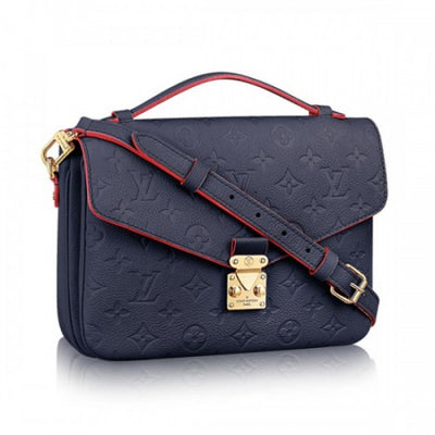 M44071 Pochette Metis Crossbody Bag Monogram Empreinte Leather in Blue Color.