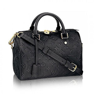 M40762 Speedy 25 Tote Bag Monogram Empreinte Leather Black Color.