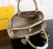 LOUIS VUITTON M41047 MONTAIGNE MM TOTE BAG MONOGRAM EMPREINTE LEATHER, BEIGE COLOR.