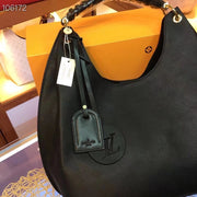 LOUIS VUITTON M52950 LV CARMEL HOBO BAG MAHINA LEATHER BLACK