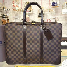 Load image into Gallery viewer, N41124 Porte-Documents Voyage Briefcase Damier Ebene Canvas
