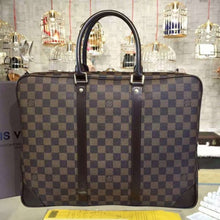 Load image into Gallery viewer, N41124 Porte-Documents Voyage Briefcase Damier Ebene Canvas
