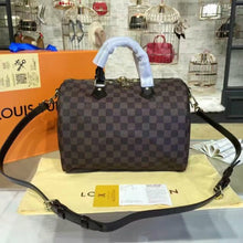 Load image into Gallery viewer, N41367 Speedy Bandouliere 30 Damier Ebene Canvas Tote Bag 
