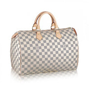 Louis Vuitton Speedy 35 Damier Azur Canvas Tote Bag