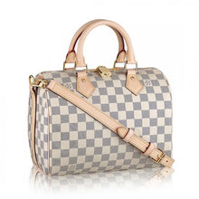 Load image into Gallery viewer, Louis Vuitton Speedy Bandouliere 25 Damier Azur Canvas Tote Bag
