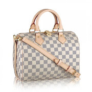 Louis Vuitton Speedy Bandouliere 25 Damier Azur Canvas Tote Bag