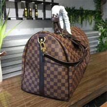 Load image into Gallery viewer, N41414 Keepall Bandouliere 55 Duffel Bag Damier Ebene Canvas
