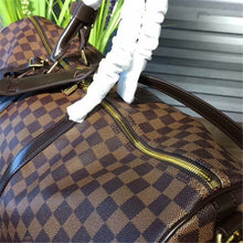 Load image into Gallery viewer, N41414 Keepall Bandouliere 55 Duffel Bag Damier Ebene Canvas
