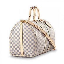 Load image into Gallery viewer, N41429 Keepall Bandouliere 55 Duffel Bag Damier Azur Canvas
