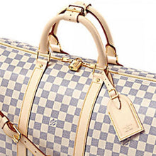 Load image into Gallery viewer, N41429 Keepall Bandouliere 55 Duffel Bag Damier Azur Canvas
