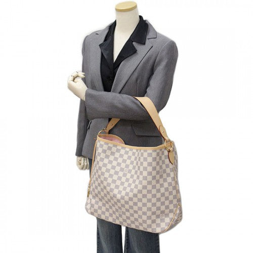 N41607 Delightful MM Hobo Bag Damier Azur Canvas