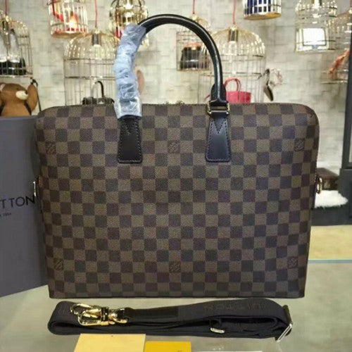 N42242 Porte Documents Jour Briefcase Damier Ebene Canvas