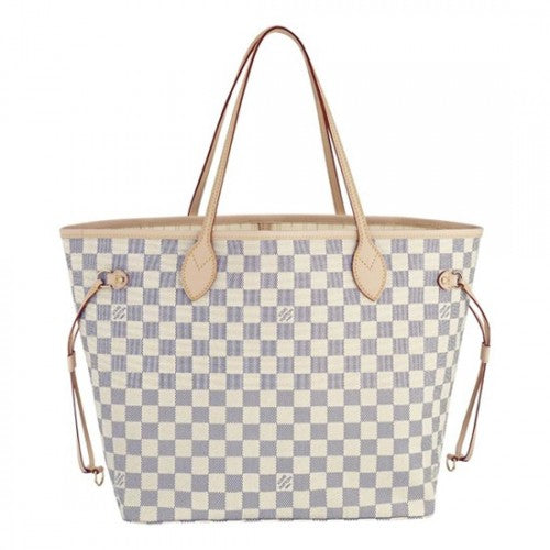 N51107 Neverfull MM Shoulder Bag Damier Azur Canvas