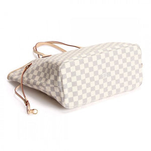 N51107 Neverfull MM Shoulder Bag Damier Azur Canvas