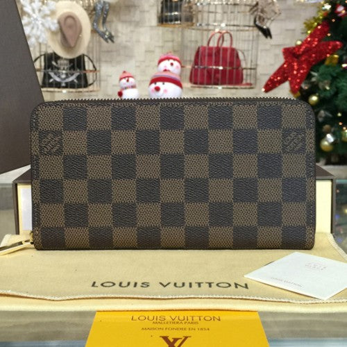 N60015 Zippy Wallet Damier Ebene Canvas