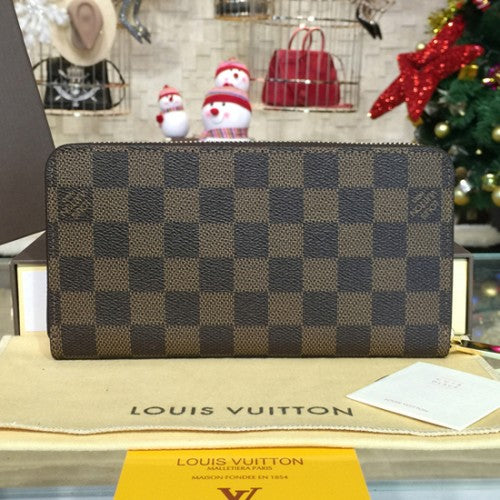 N60015 Zippy Wallet Damier Ebene Canvas