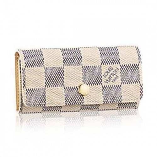 N60020 4 Key Holder Damier Azur Canvas