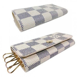 N60020 4 Key Holder Damier Azur Canvas