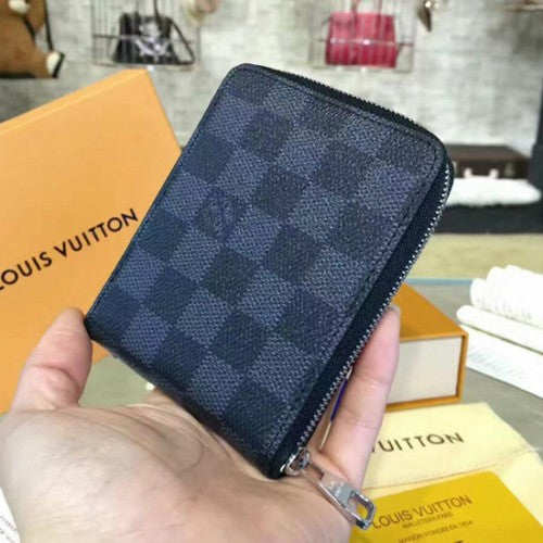 N61258 Zippy Compact Wallet Damier Graphite Canvas