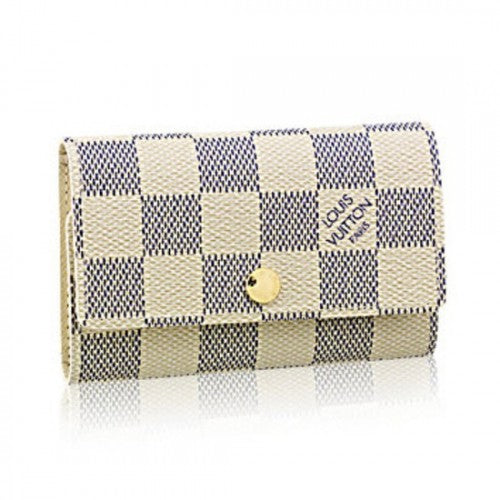 N61745 6 Key Holder Damier Azur Canvas